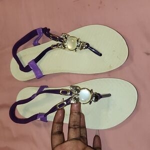 Purple thong Sandals